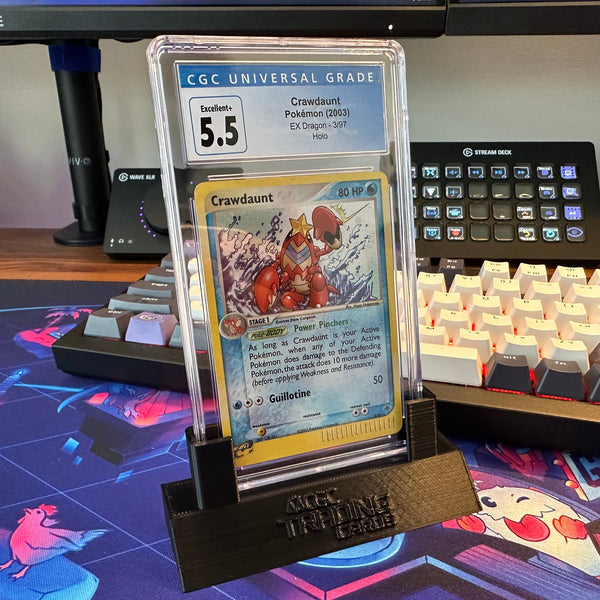 Angled CGC trading card stand